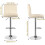 2X White Counter Bar Stools UK PU Adjustable Breakfast Chairs Best 6