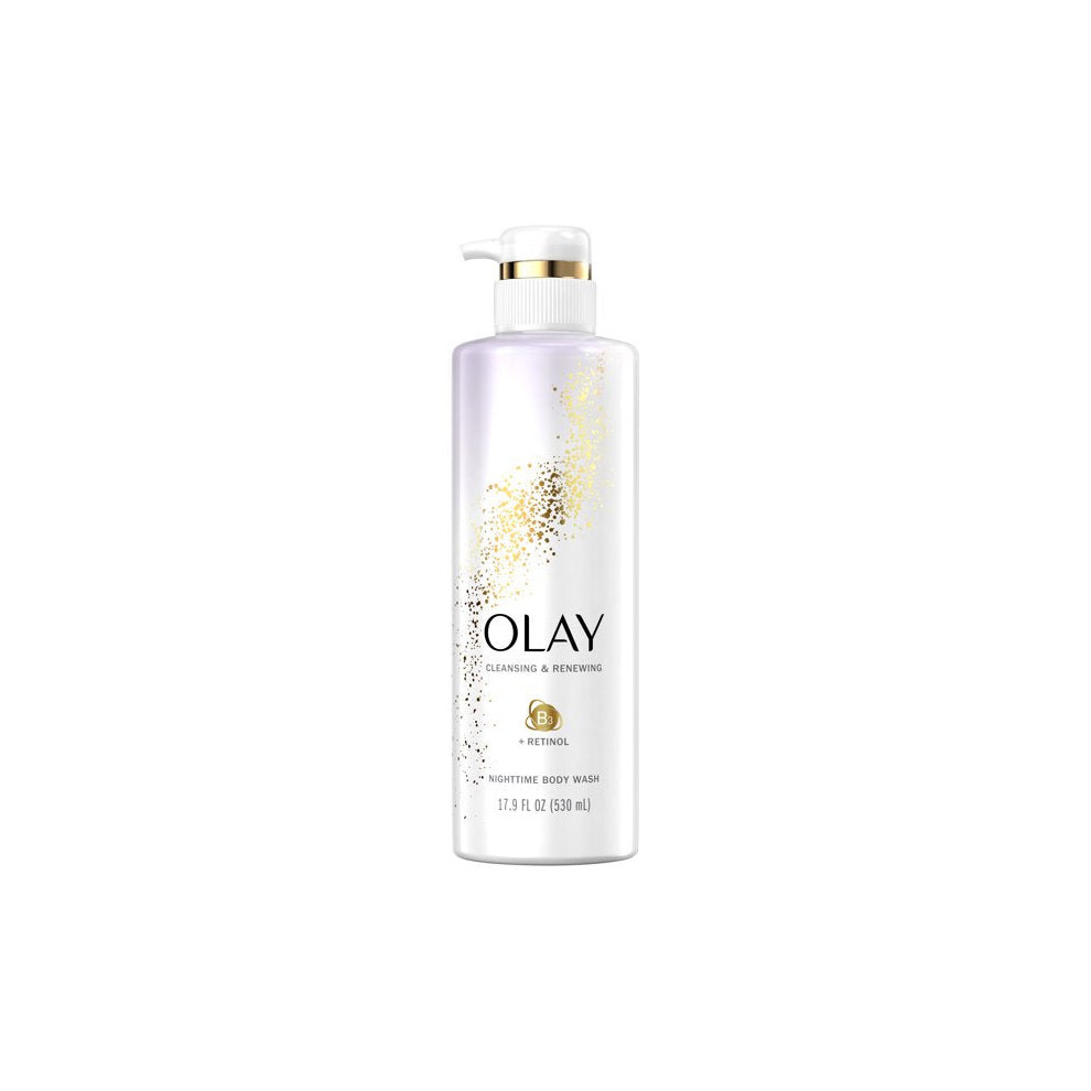 Olay Cleansing & Renewing Nighttime Body Wash, 17.9 fl Oz.