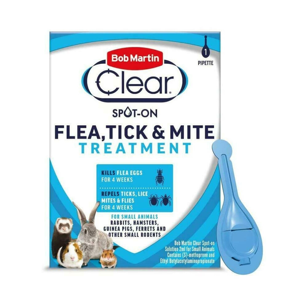 Bob Martin Flea, Tick & Mite Treatment for Small Animals