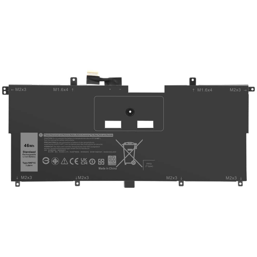 Laptop Battery for Dell HMPFH XPS 13 9365 2in1 2017 0HMPFH NNF1C P71G P71G001 XPS 13-9365-D1605TS XPS 13-9365-D1805TS [7.6V/5940mAh/46Wh]