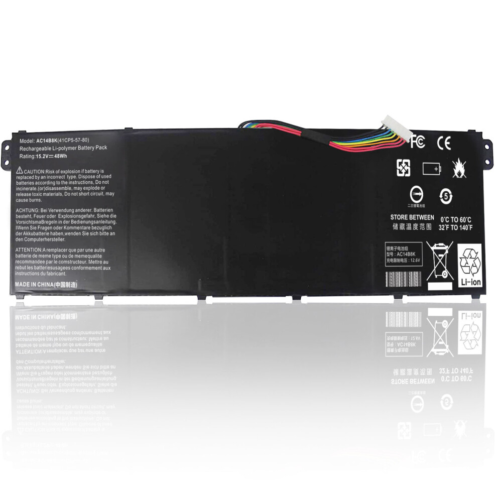 AC14B8K 4ICP5/57/80 Laptop Battery for Acer Chromebook C730 C810 C910 CB3-111 CB5-311 CB5-571 CB3-531 Aspire ES1-311 ES1-411 ES1-421 ES1-431