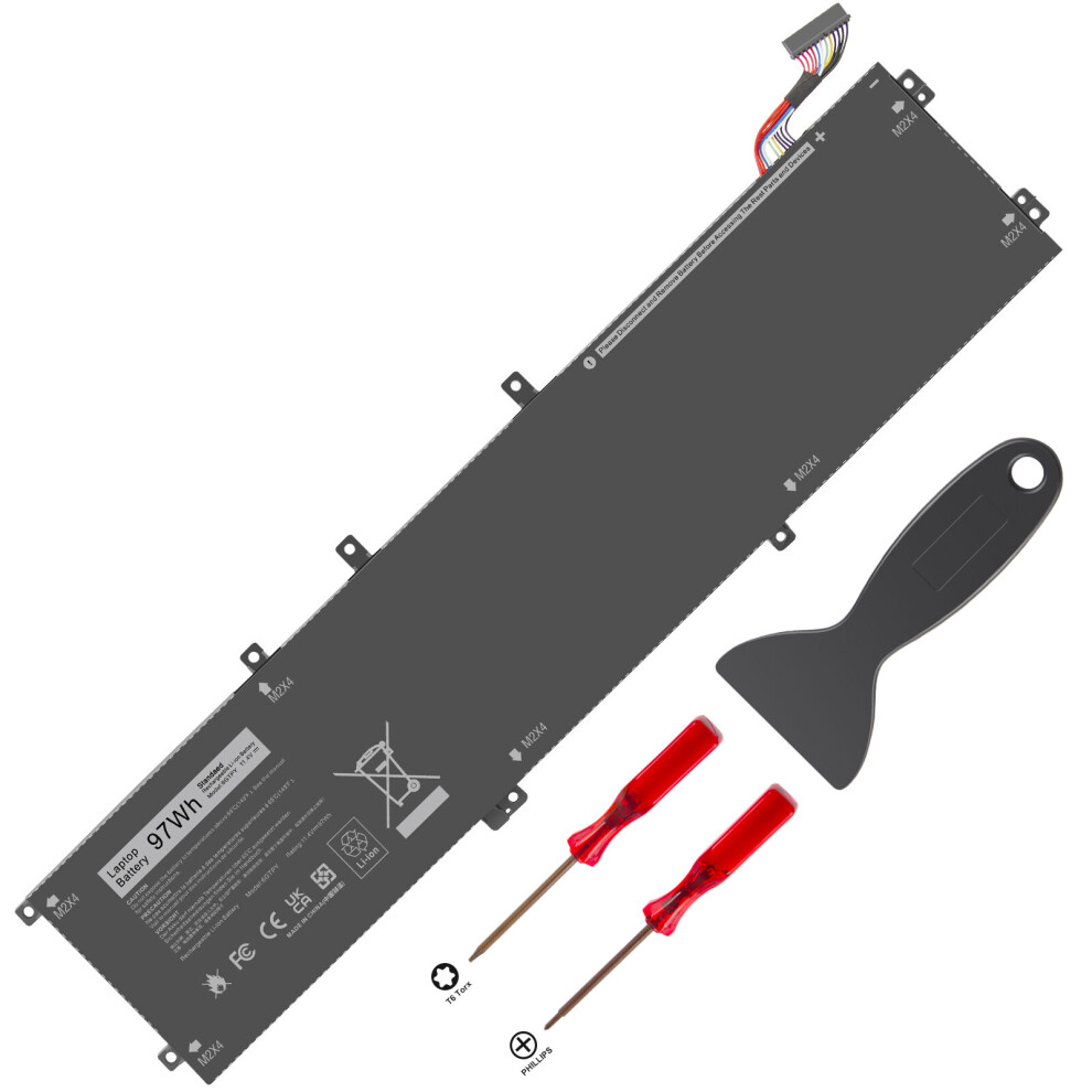 Photos - Laptop Battery 97Wh 6GTPY Extended  for Dell XPS 15 9560 9570 7590 P56F001 P56F002 Precision 5520 5530 5540 2-in(2019 model)