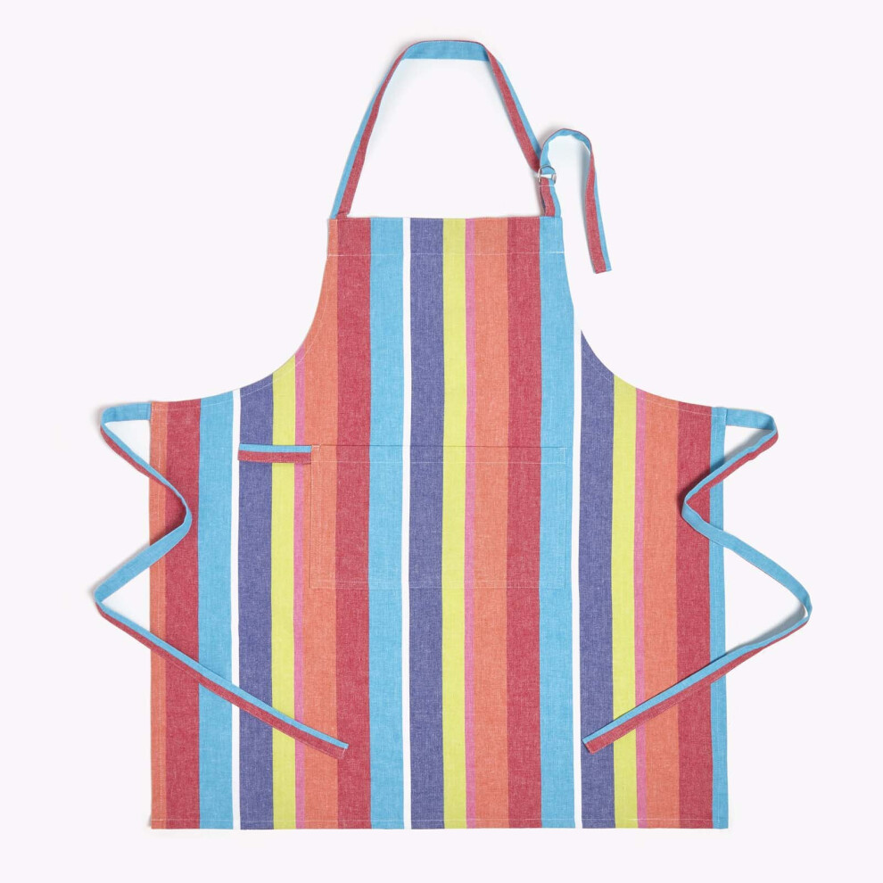 Homescapes Multi Colour Stripe Cotton Apron