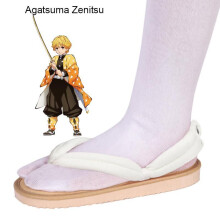 (Zenitsu, 42-43) Demon Slayer Kimetsu no Yaiba Kamado Tanjiron Shoes Geta Clogs Slippers