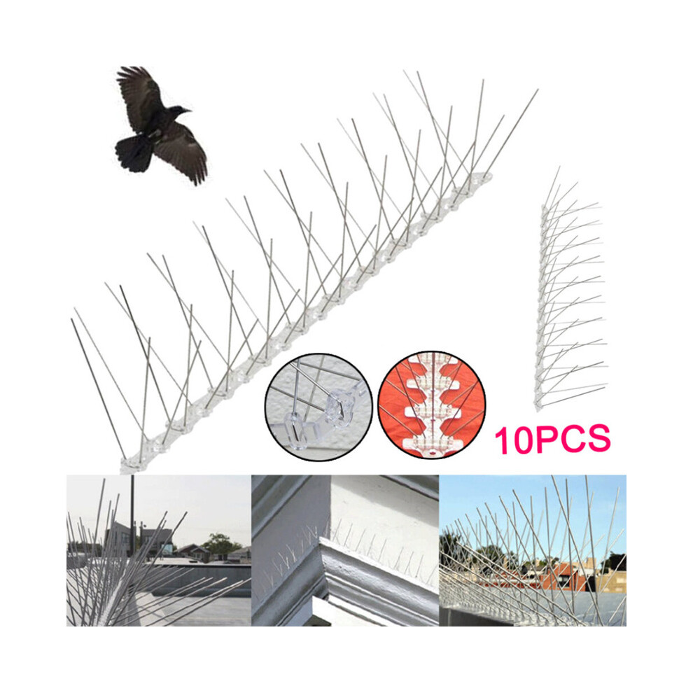 5M Pack of 10 Anti Bird Spikes Pigeon Scarer Wall Fence Deterrent Repeller-image-OPC-P97SKXP-NEW