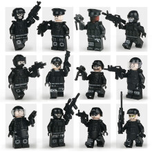 (Black) Special Forces Minifigures Military Weapons Accessories Building Blocks Kids Gift