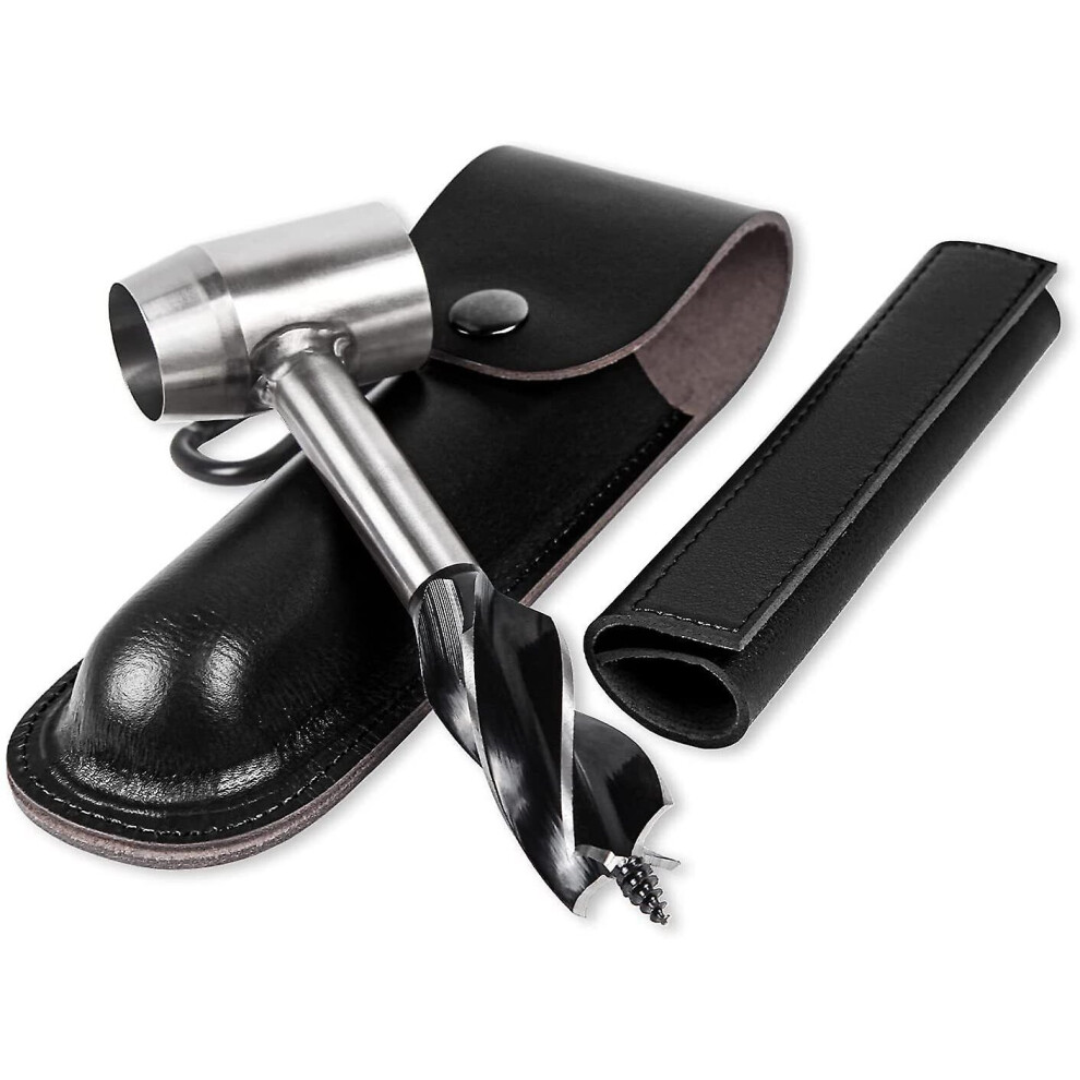 (Black) Manual Auger Drill Bushcraft Survival Tool Hand Auger Settlers Wrench For Backpacking 768637947500