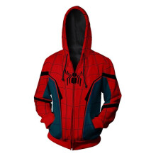 (Hoodie, S) Spiderman Cosplay Zip Hoodie Jacket Trousers Superhero Man Hip Hop Costume