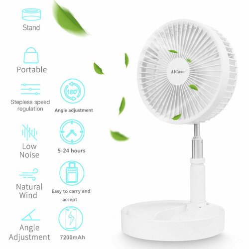Cordless Folding Fan Cooling Wireless Portable Rechargeable Fan 2