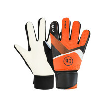 (Orange, 6) Kids Boys Football Goalkeeper Goalie Gloves Finger Saver Gloves Hand Protection