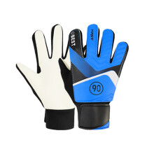 (Blue, 5) Kids Boys Football Goalkeeper Goalie Gloves Finger Saver Gloves Hand Protection