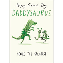 Happy Father's Day Daddysaurus Father's Day Greeting Card Fathers Day Cards
