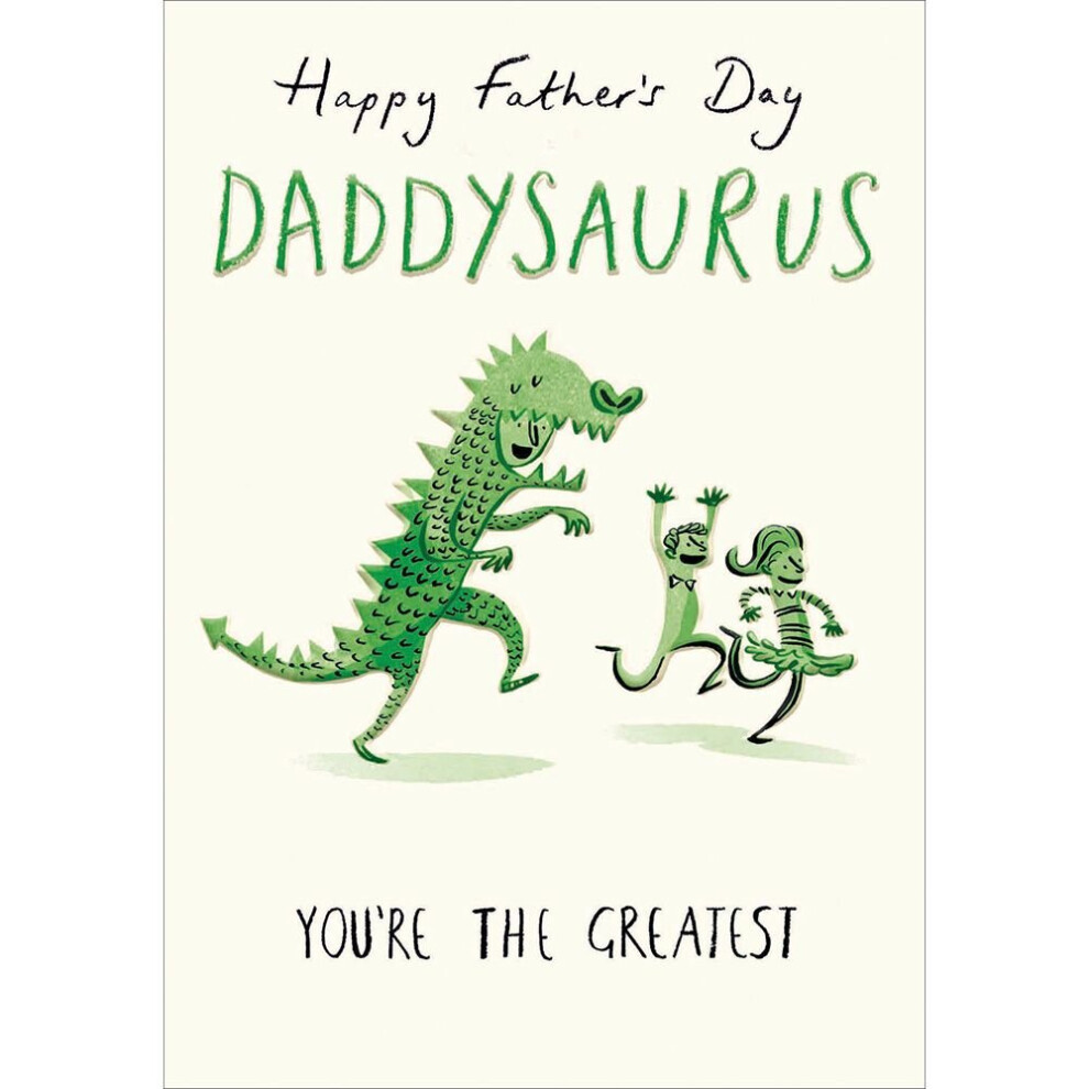 Woodmansterne Happy Father's Day Daddysaurus Father's Day Greeting Card Fathers Day Cards