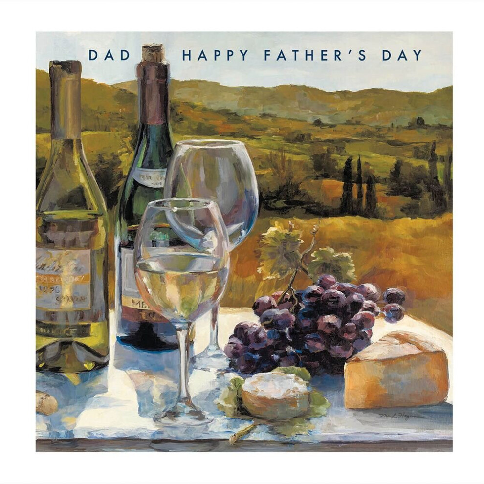 Woodmansterne Happy Father's Day Classic Wine & Cheese Greeting Card Fathers Day Cards