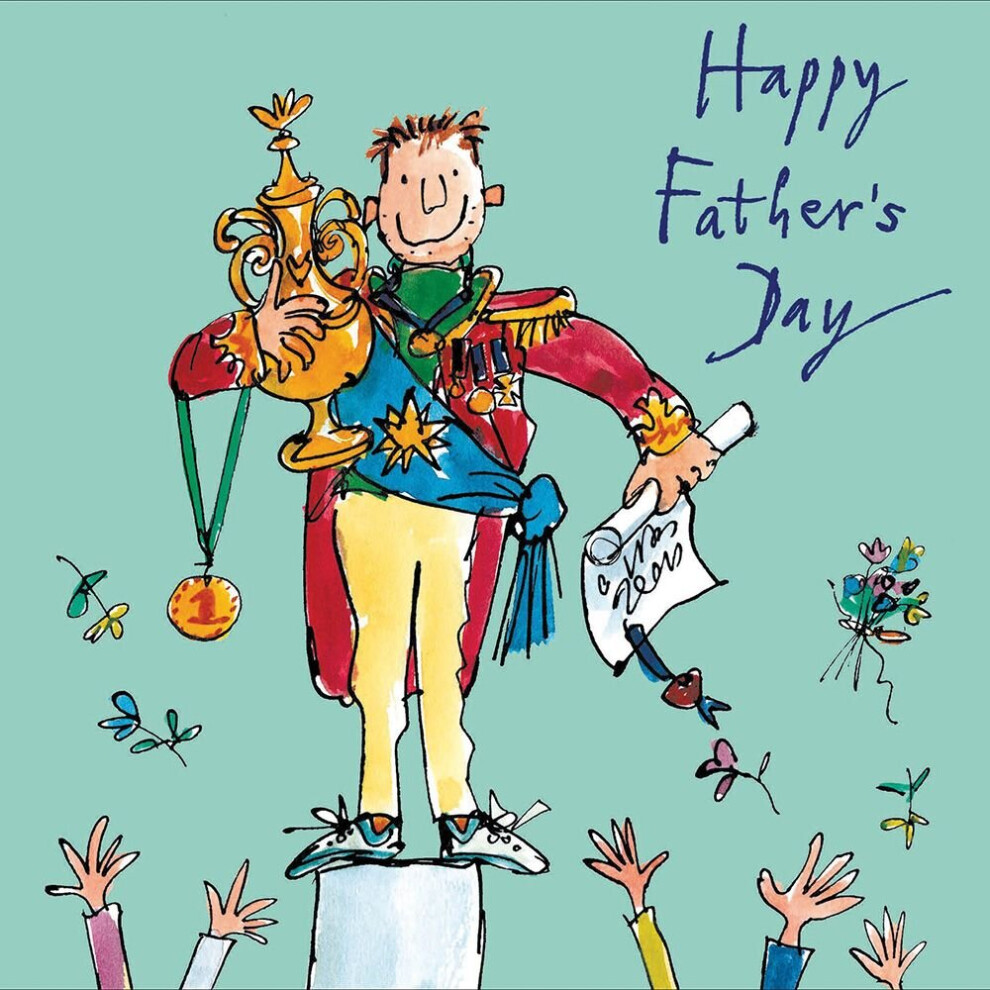 Woodmansterne Quentin Blake No 1 Dad Winning Greeting Card Cartoon Fathers Day Cards