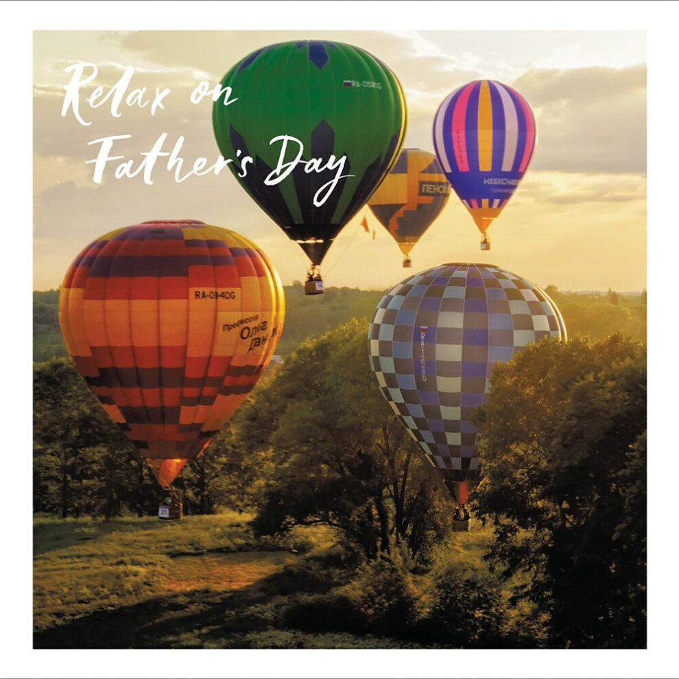 Hot Air Balloon Photographic Happy Father's Day Greeting Card Fathers Day Cards