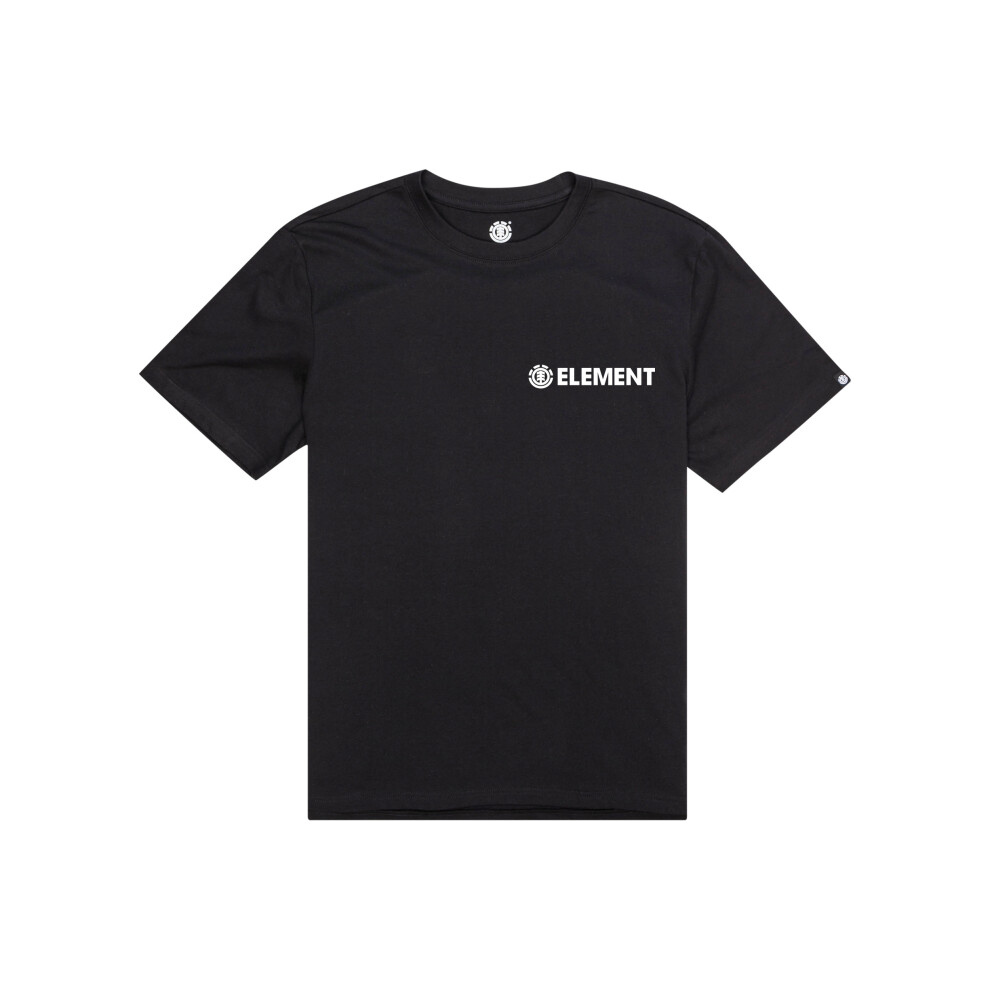 (L) Element Men's Organic Cotton T-Shirt ~ Blazin Chest flint black