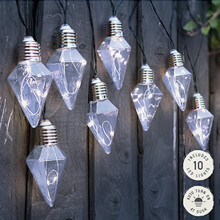 (Solar Diamond String Lights) 8,10,20 Pcs Solar Powered Led String Lights For Outdoor Garden Party Patio Fence