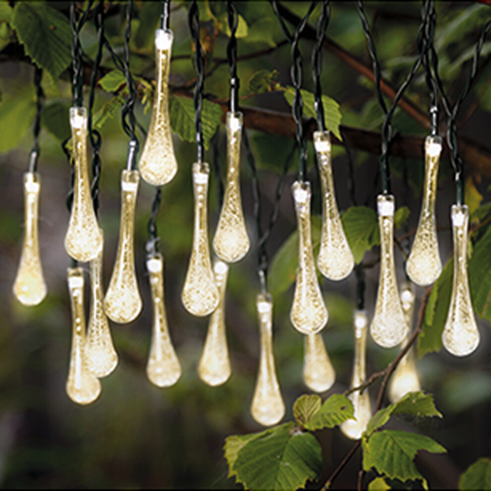 (Solar Tear Drop String Lights) 8,10,20 Pcs Solar Powered Led String Lights For Outdoor Garden Party Patio Fence