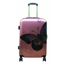 (Gold, Medium) Hampton & Stewart Butterfly Hard Shell Suitcase