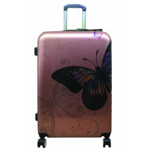 (Gold, Large) Hampton & Stewart Butterfly Hard Shell Suitcase