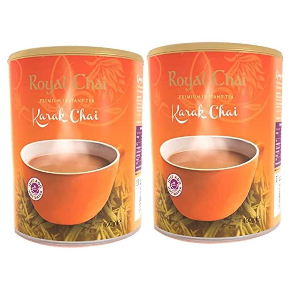 Royal Chai (Pack Of 2) Karak Chai Unsweetened Tub 400G