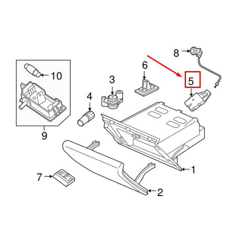 LR RANGE ROVER L322 Glove Box Latch FNB000011 on OnBuy