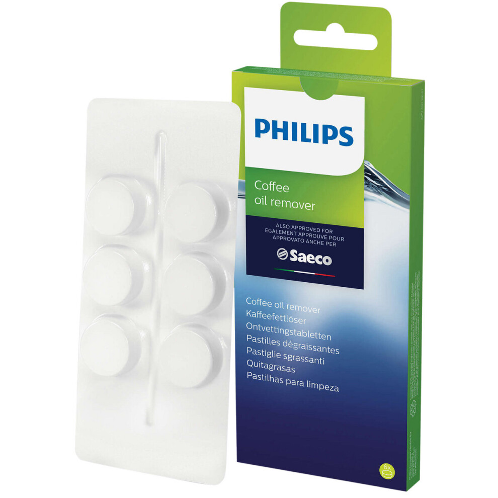 Philips CA6704/10 Coffee Grease Remover, 6 Tablets for Philips, Saeco and Other Fully Automatic Coffee Machines