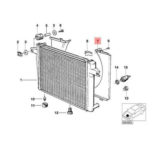 BMW E30 Cabrio Coupe Sedan Radiator Fan Shroud 1177201 17111177201 on OnBuy