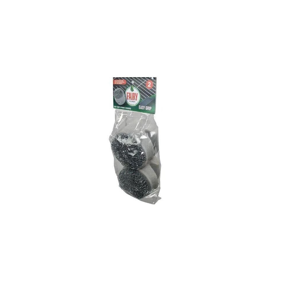 Addis Fairy Platinum Easy Grip Sponge Scourer Pack Of 2