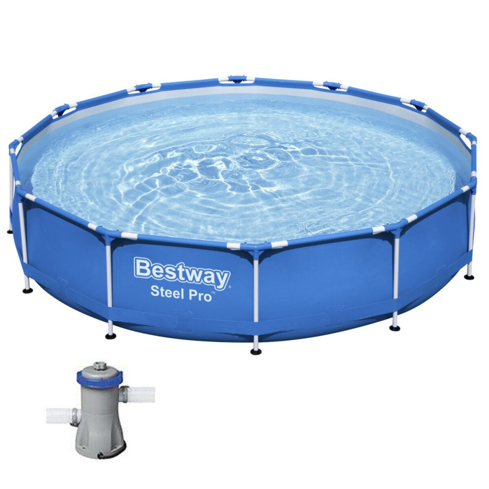 Frame pool with pump 366x76cm 12ft