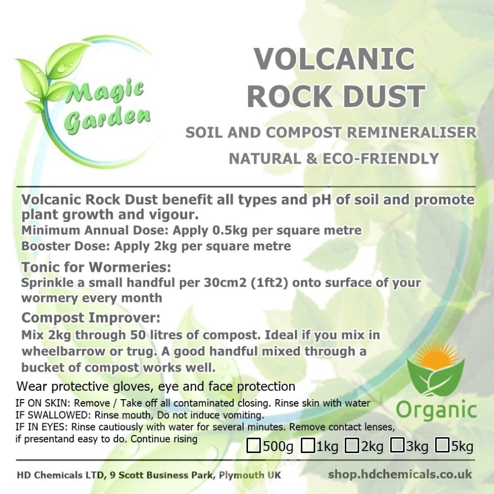 Volcanic Rock Dust Organic Fertiliser Soil Compost Remineraliser 500g FREE UK PP - Image 2