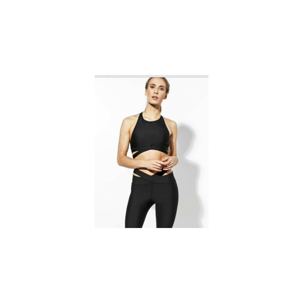 (Small (Bust 33.5 - 35.5 inch)) Womens Under Armour Wrap Sports Bra Top Sportlette Yoga Pilates Hiking 1324575