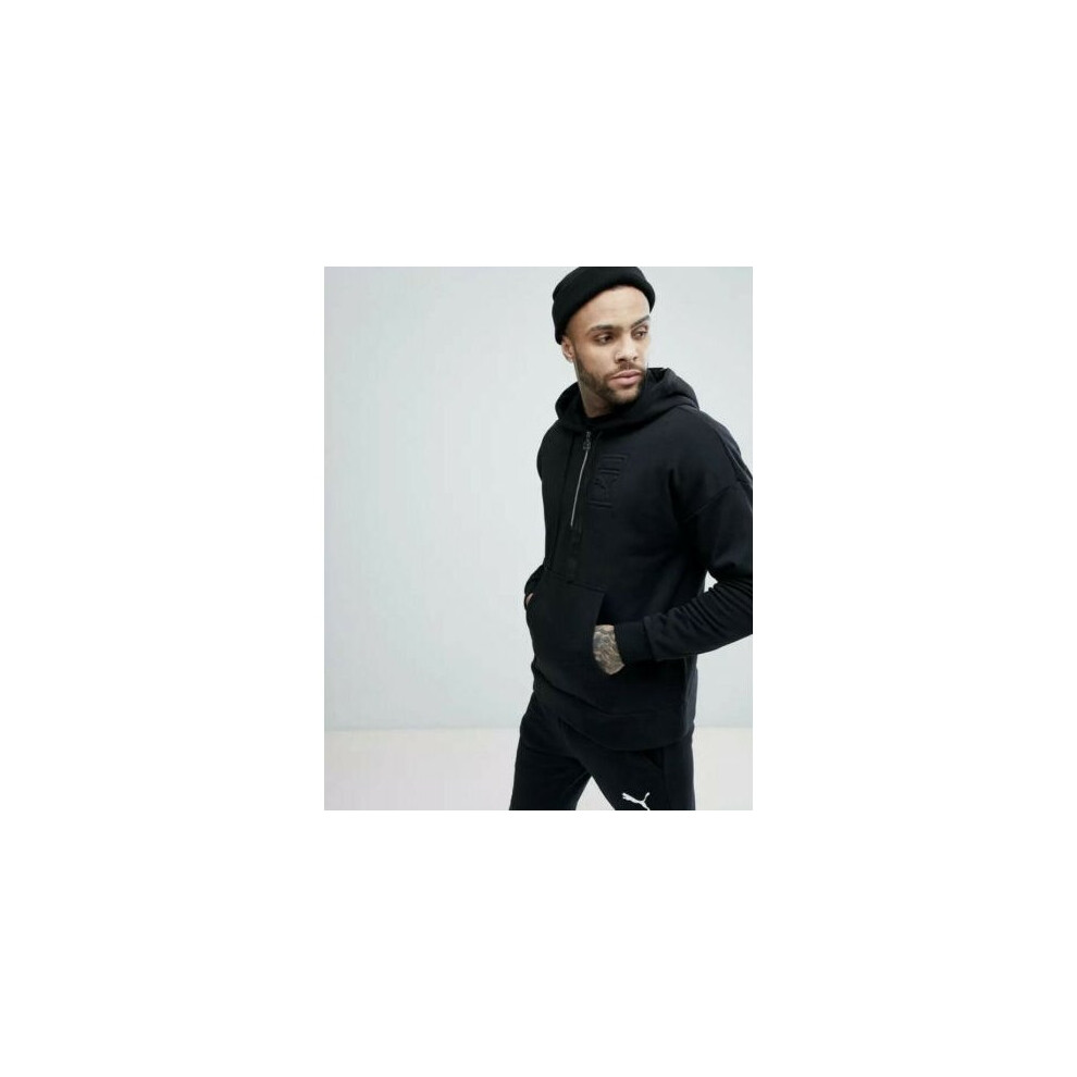 (M) Mens Puma Archive Embossed Hoody Sweatshirt Black 575677-01 NEW