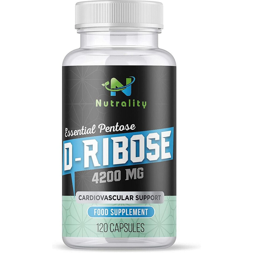 Nutrality D-Ribose Supplement, 4200 mg Support, Electrolyte Energy Booster for Exercise, Fatigue, and Cardiovascular Support, Non-GMO and Gluten Free,