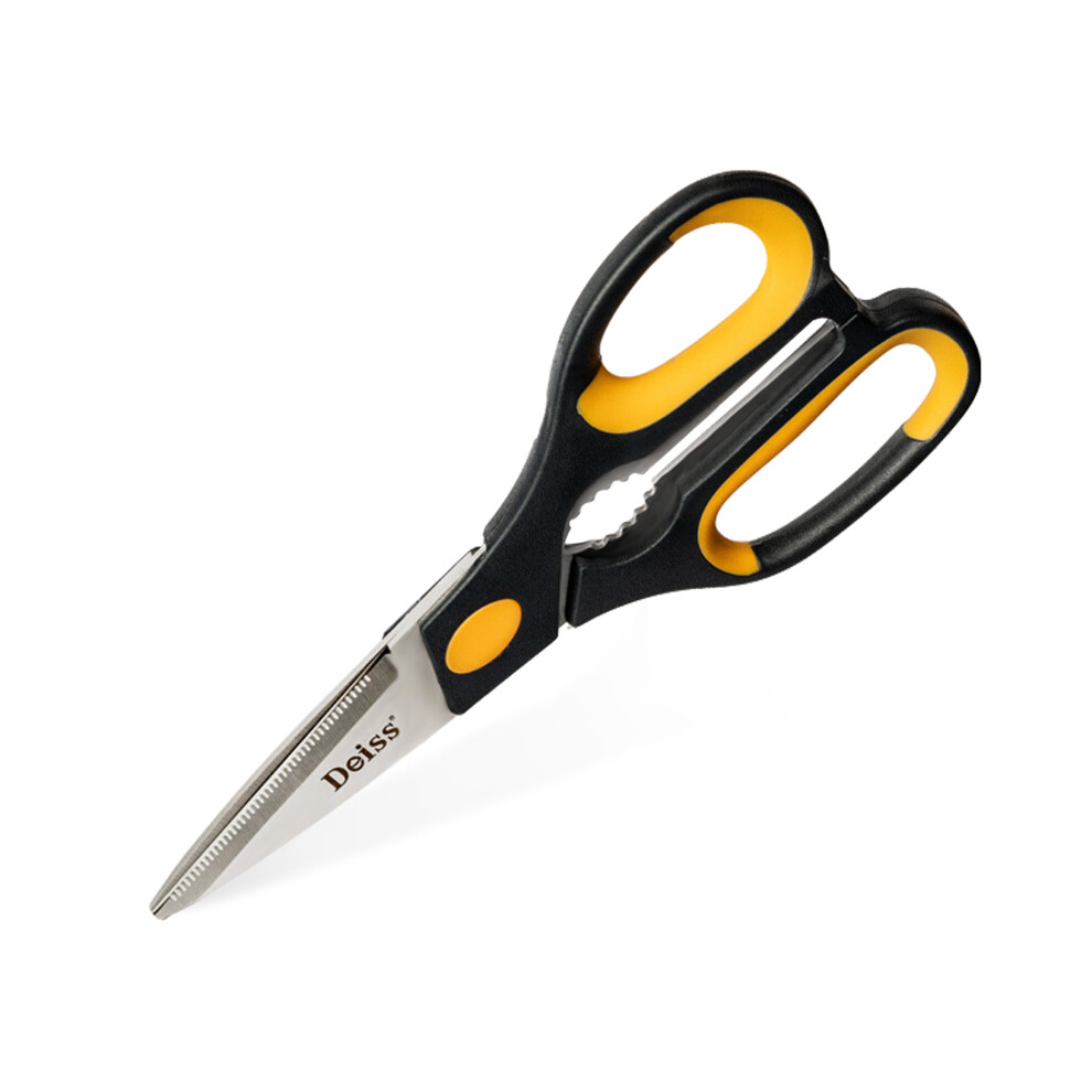 Deiss Pro Kitchen Shears - All Purpose Stainless Steel Food Scissors For Kitchen - Sharp Scissors For Chicken, Poultry, Fish, Meat, Salads, Herbs