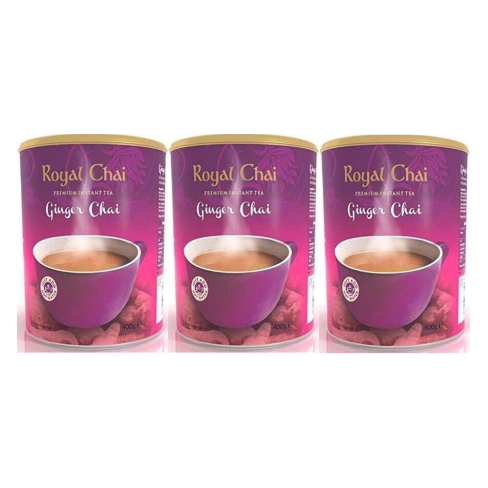 Royal Chai (Pack Of 3) Ginger Sweetened Tub 400G