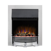 Dimplex Electric Fire Chrome Optiflame Fuel Bed 2kW Digital Thermostatic Fan