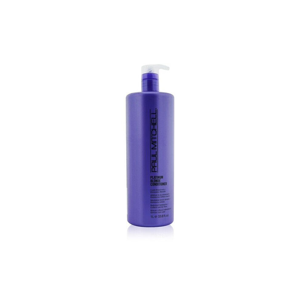 Paul Mitchell Platinum Blonde Conditioner (Cools Brassiness - Eliminates Warmth) - 1000Ml/33.8Oz Purple