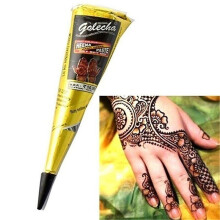 (Black) Henna Tattoo Cream Temporary Body Art Painting Cones Quick Drying Body Drawing Ink Stick