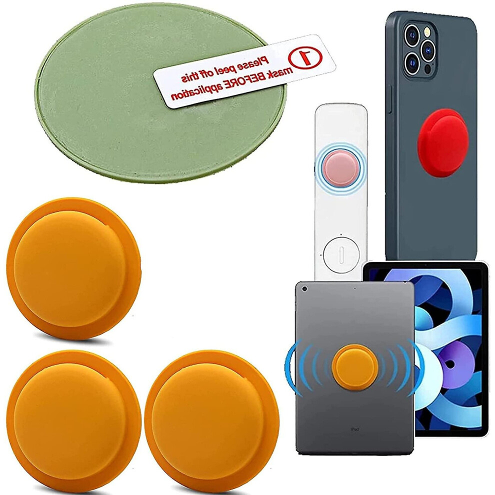 (Yellow) 3 Pack Location Tracker Case Adhesive Protective Cover For Apple Airtag Yellow 764799494487