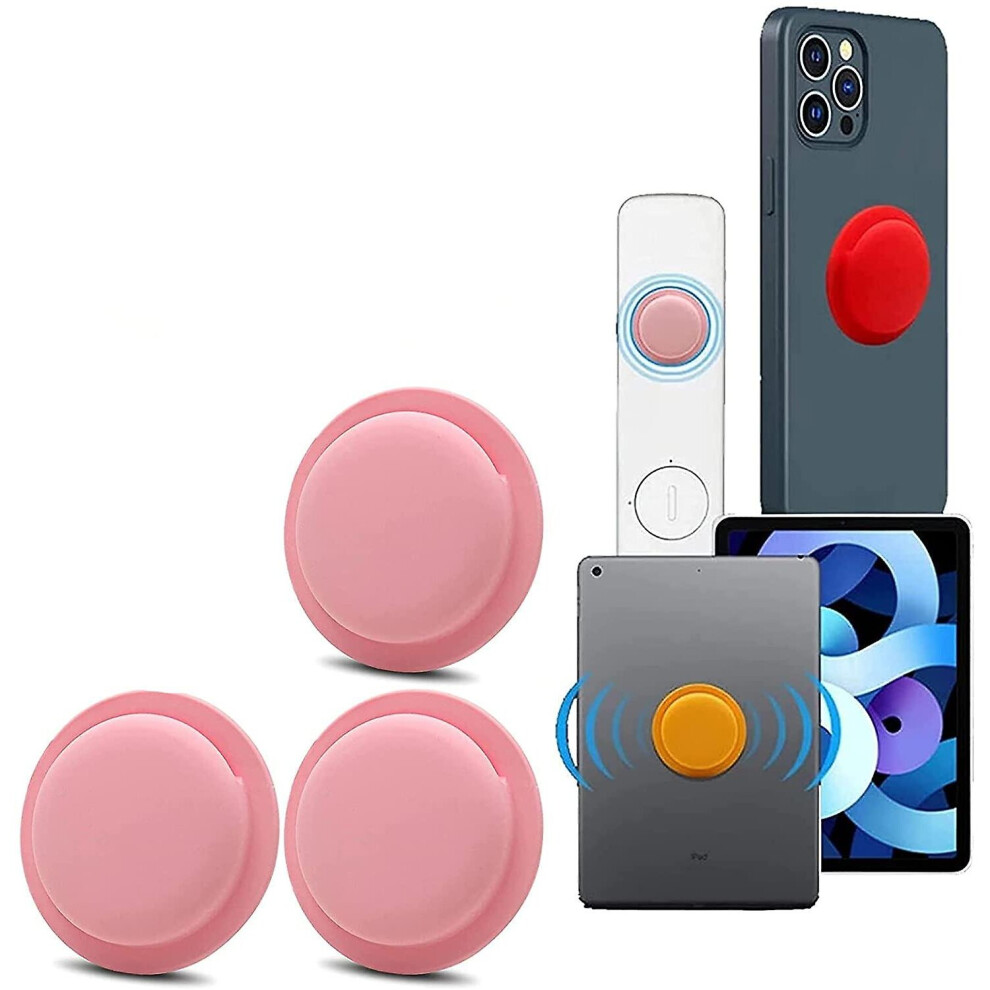(Pink) 3 Pack Location Tracker Case Adhesive Protective Cover For Apple Airtag Pink 764799494456
