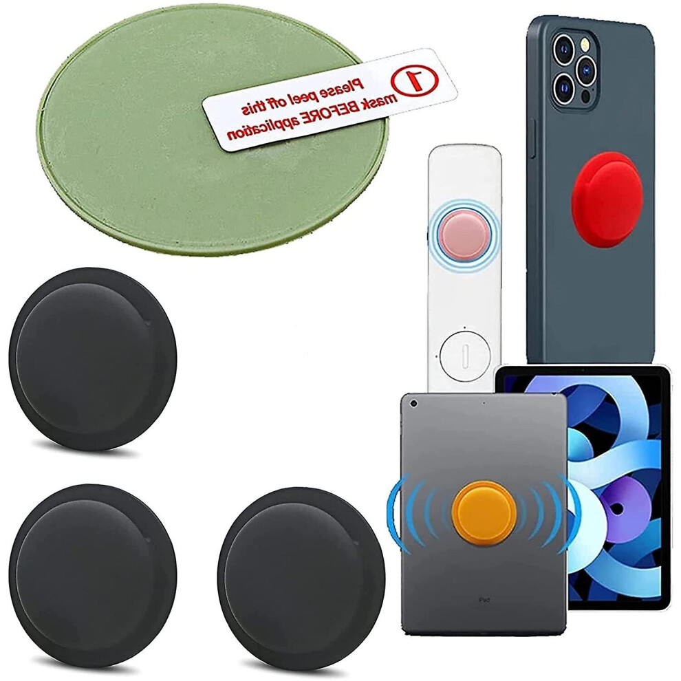 (Black) 3 Pack Location Tracker Case Adhesive Protective Cover For Apple Airtag Black 764799494241