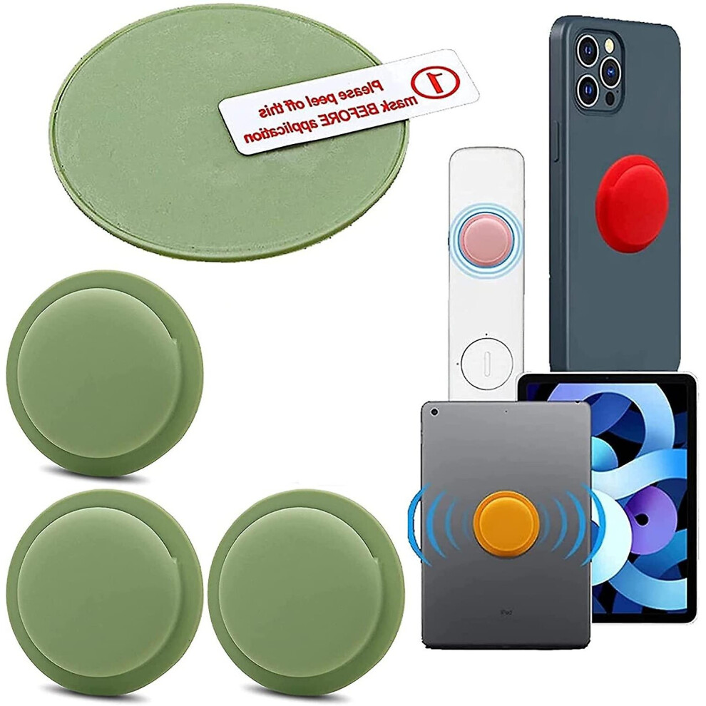 (Green) 3 Pack Location Tracker Case Adhesive Protective Cover For Apple Airtag Green 764799494302