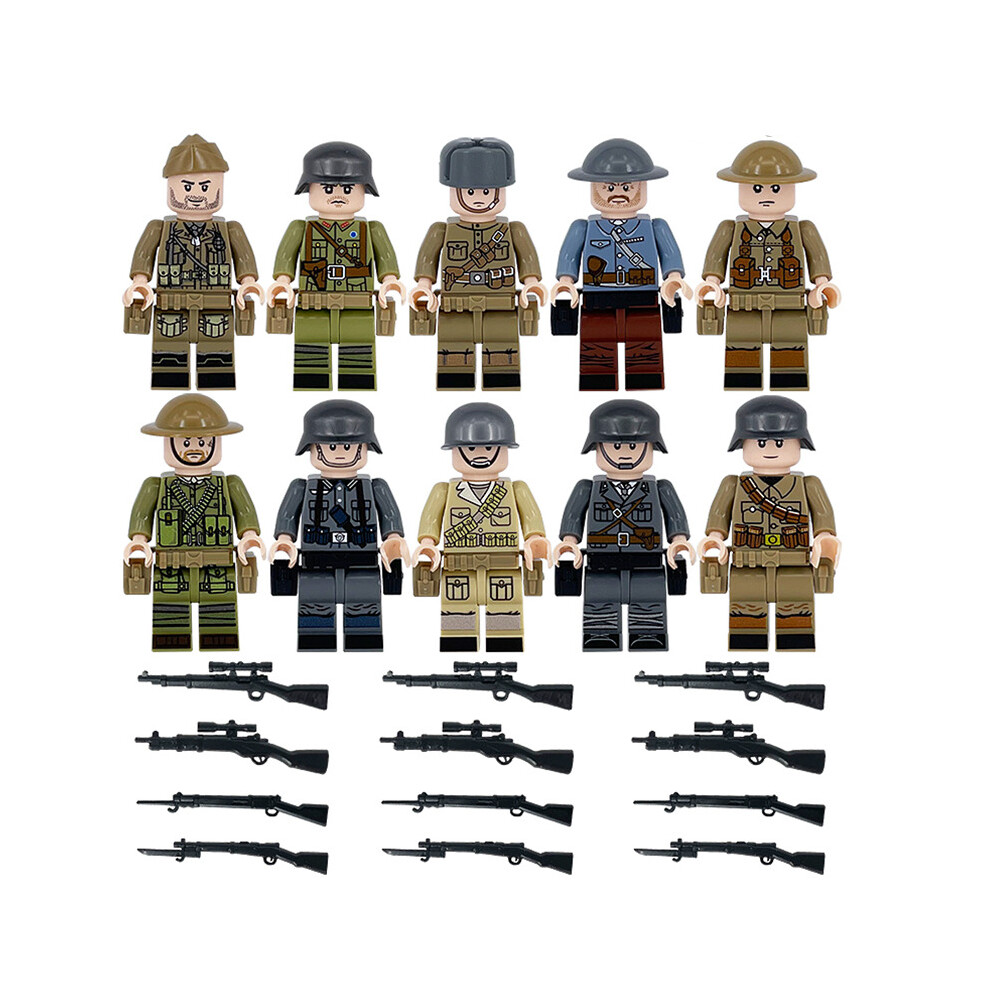 (Soldier) Special Forces Mini Action Figures Military Weapons Accessories Puzzle Games