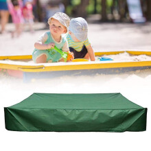 (Green, 150x150x20) Sand Pit Sandbox Cover With Drawstring Waterproof Uv Protection For Sandbox Outdoor