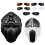 (Black, One Size) Motorcycle Helmet Full Face Bicycle Tactical Helmets Black 7