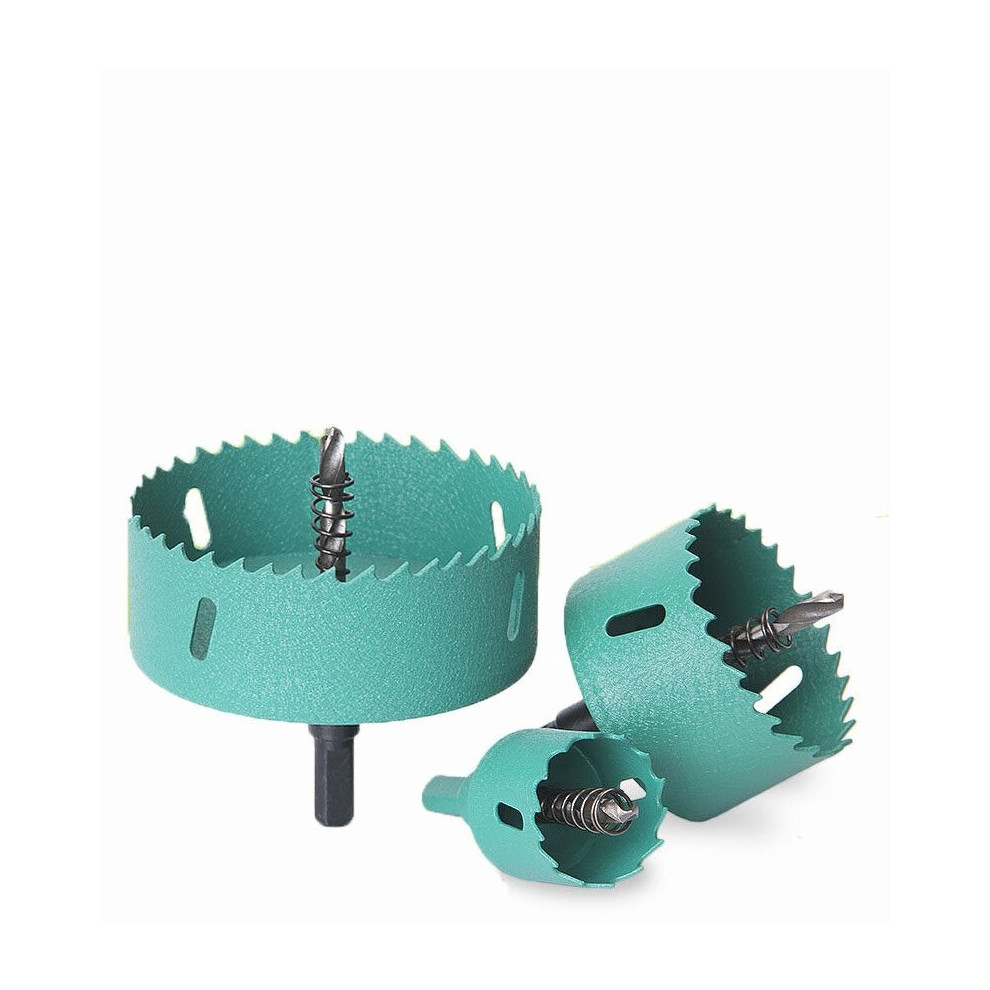 (75mm) 45-100mm M42 HSS Hole Saw Cutter Aurora Green Metal Tip Drill For Aluminum Iron Wood Drilling