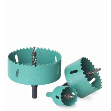 (85mm) 45-100mm M42 HSS Hole Saw Cutter Aurora Green Metal Tip Drill For Aluminum Iron Wood Drilling