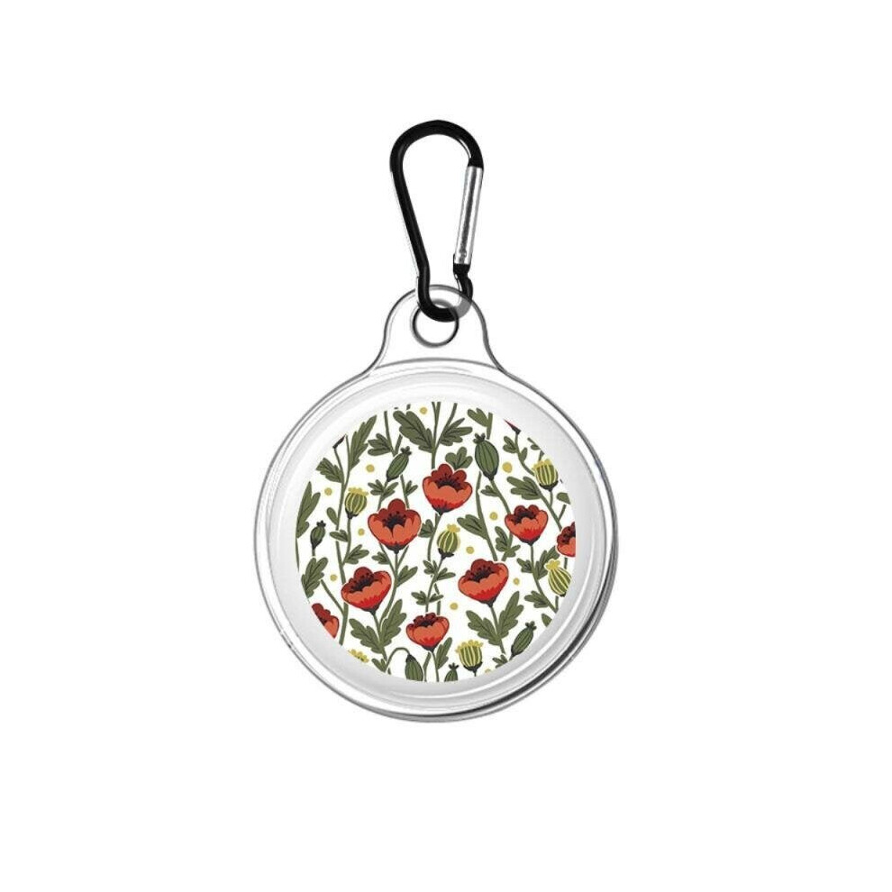 Photos - Case GreenZech  Protective Sleeve for Apple Airtags Anti-lost Device Keychain Protection  Liquid Apple Locator Trac (Full screen flower)